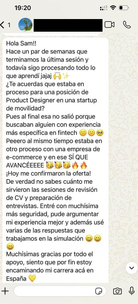 Testimonio de oferta laboral conseguida en España